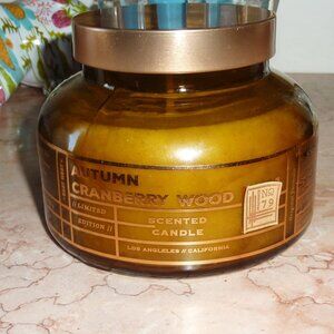 New East West Candle Co. Limited Edition Autumn Cranberry Wood 17.28 oz. Candle